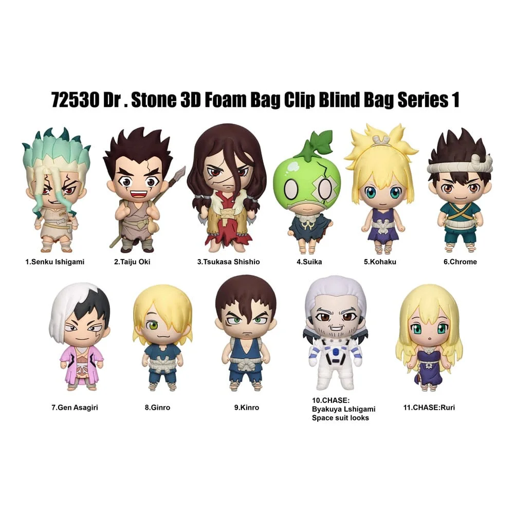 Dr. Stone 3D PVC Bag Clips Series 1 Blind Bag - 1 Unidade